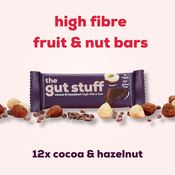high fibre bars cocoa & hazelnut 12 bar box