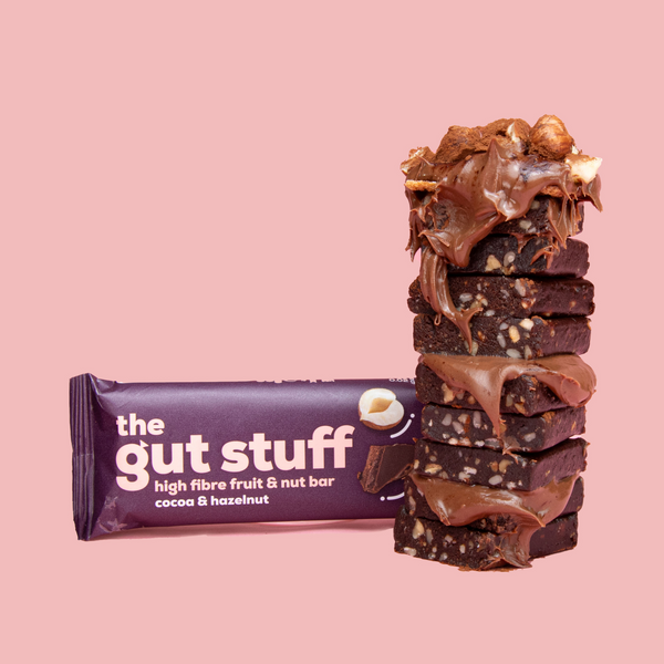gut friendly cocoa and hazelnut high fibre bars