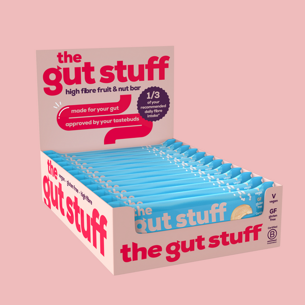 the gut stuff high fibre bars sea salt & caramel 12 bar box
