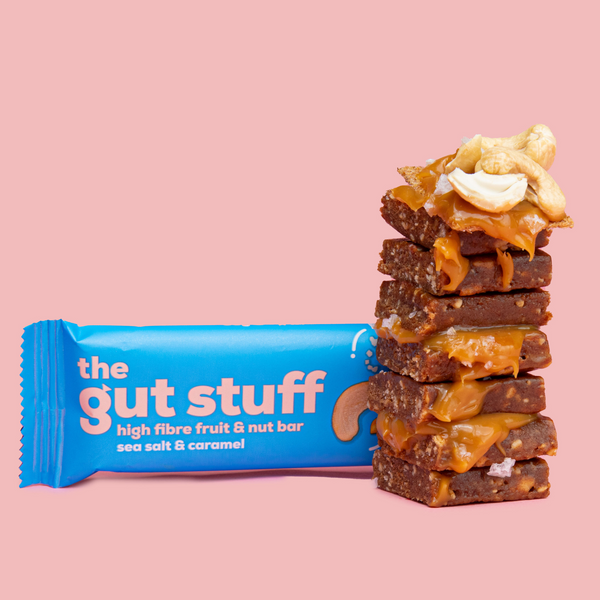 gut friendly sea salt and caramel high fibre bars