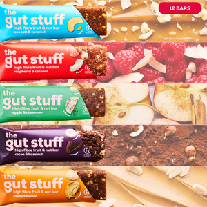 mixed flavour 12 high fibre gut health bar flavours