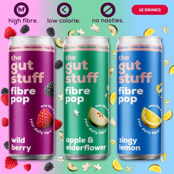 high fibre pop mixed flavour 12 can box