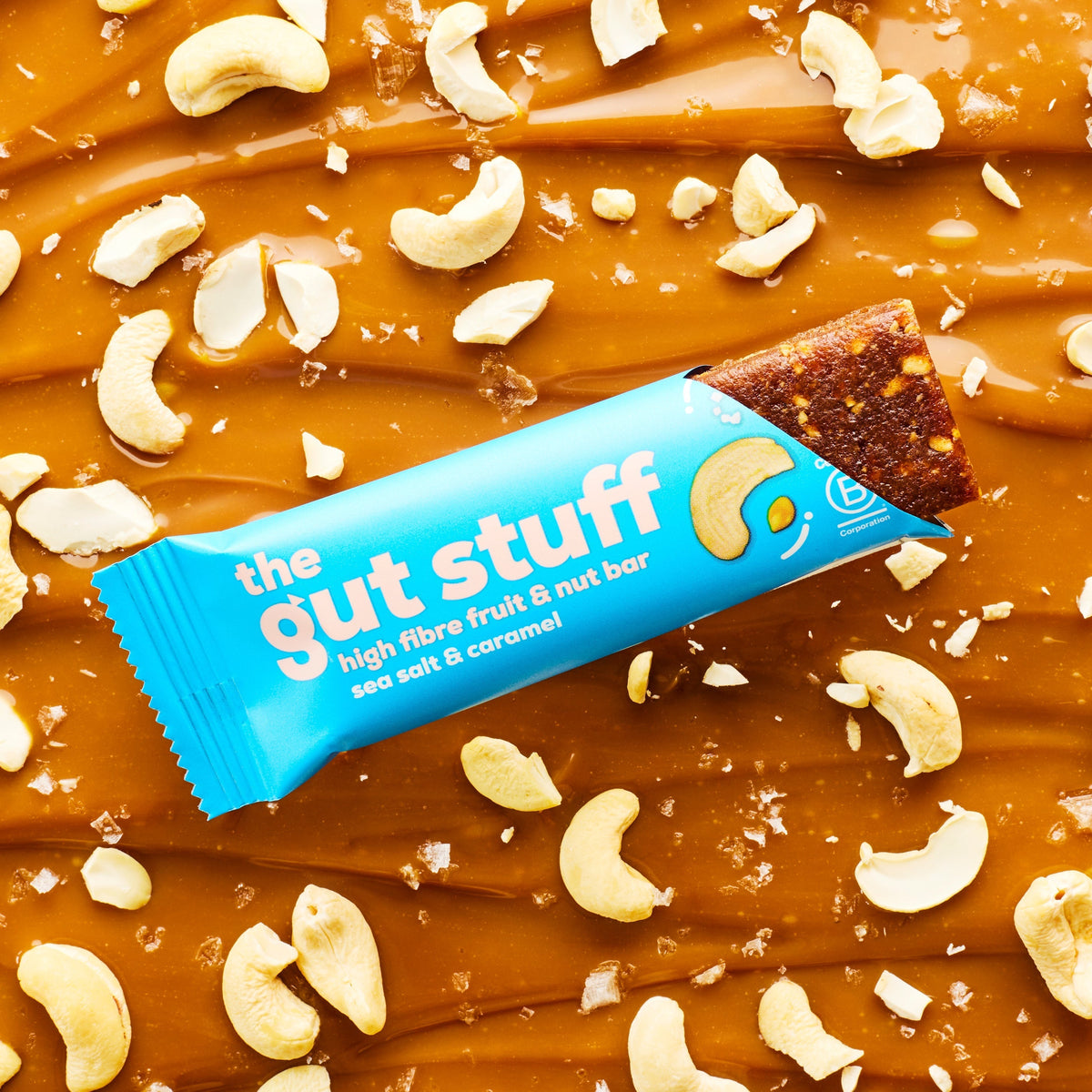 high fibre bars sea salt and caramel x12 - the gut stuff – The Gut Stuff
