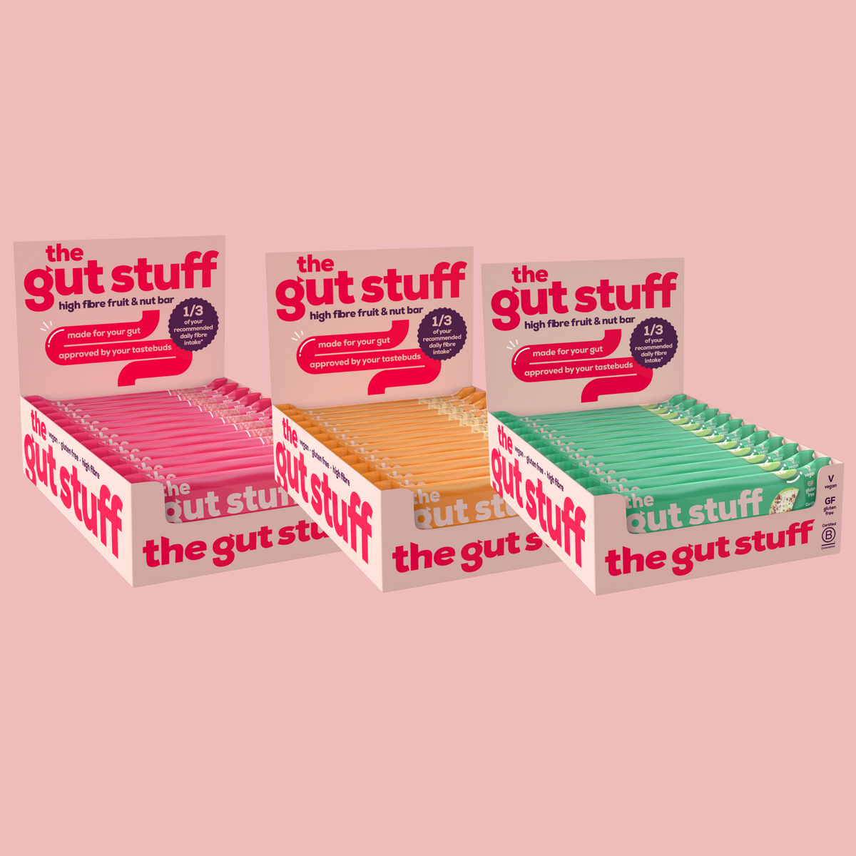 high fibre bars 'fruit and nut' x36 - the gut stuff – The Gut Stuff