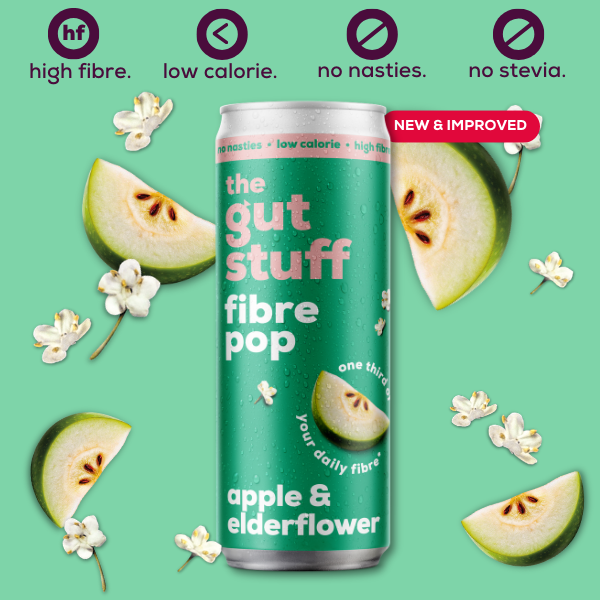 high fibre pop apple & elderflower 12 can box