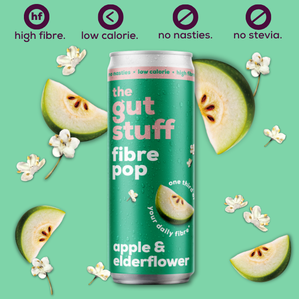 high fibre pop apple & elderflower 12 can box