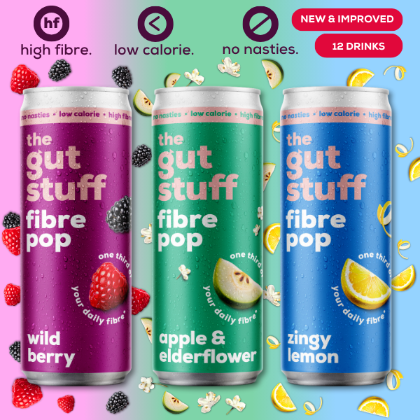 high fibre pop mixed flavour 12 can box