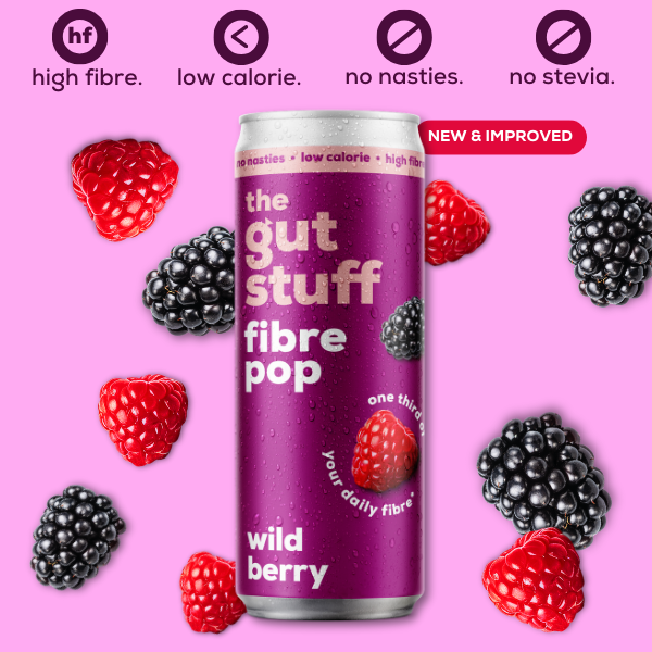 high fibre pop wild berry 12 can box